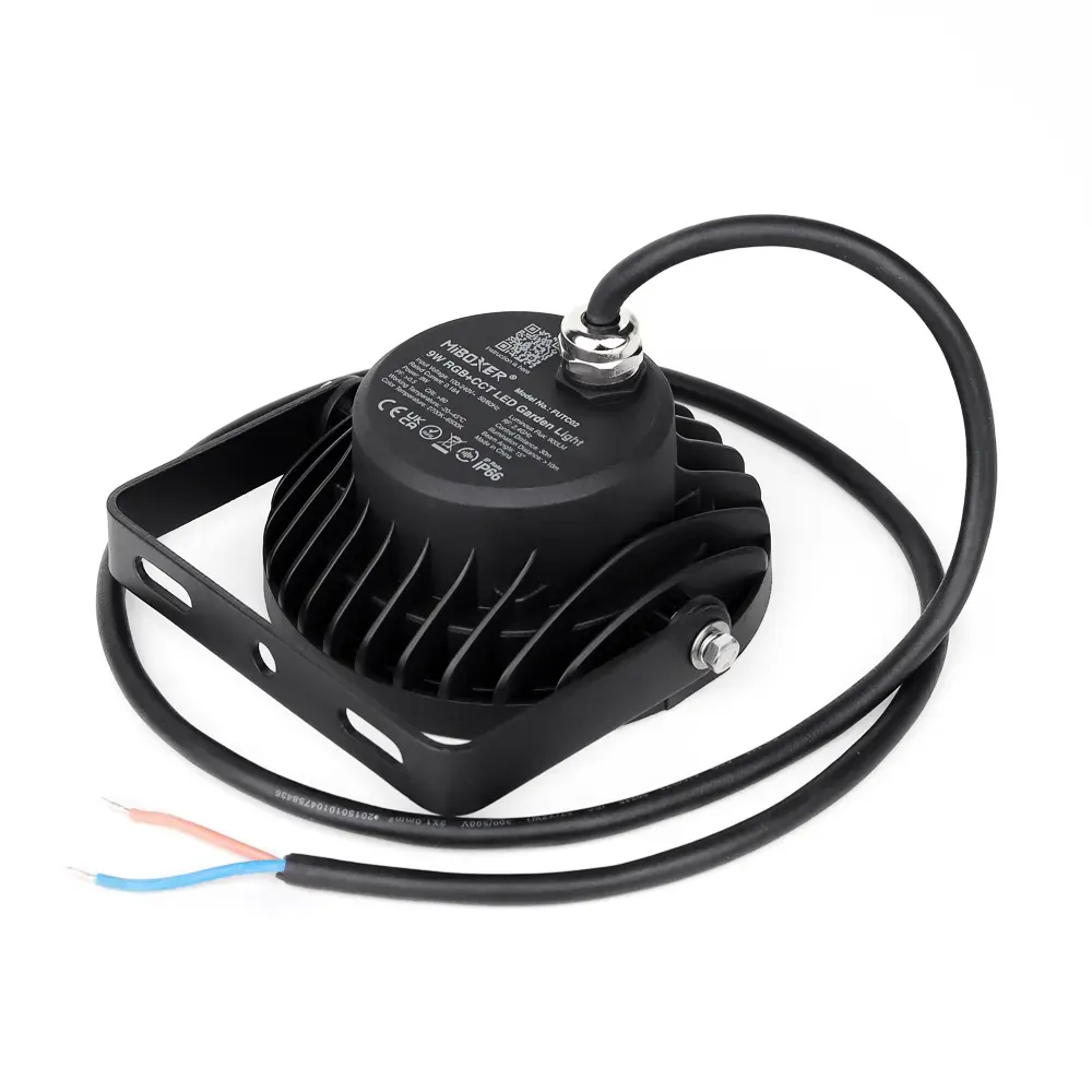 MiBoxer/Mi-Light Tuinlamp - 9W - RGB+CCT (2700K - 6500K) - IP66 - Zwart - FUTC02, foto 5 van 6