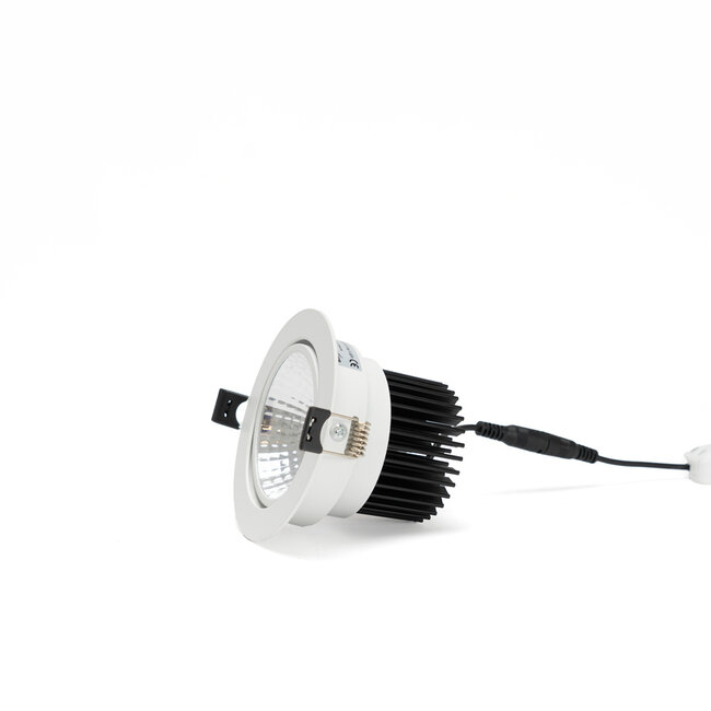 PURPL LED Inbouwspot - 7W - 2700K Warm wit - Ø108mm - Dimbaar - IP40 - Kantelbaar - Rond - Wit