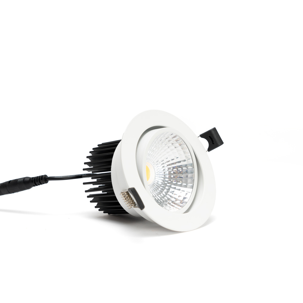PURPL LED Inbouwspot - 7W - 2700K Warm wit - Ø108mm - Dimbaar - IP40 - Kantelbaar - Rond - Wit, foto 6 van 6