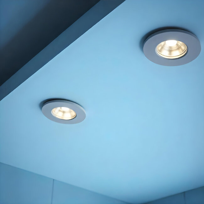 LED GU10 Armatuur IP20 RVS Zink Kantelbaar incl. fitting