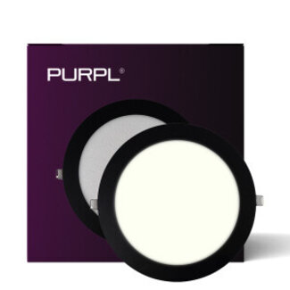 PURPL LED Downlight - 12W - ø170 mm - 4000K Helder Wit - IP40 - Inbouw - Rond - Zwart PURPL LED Downlight - 12W - ø170 mm - 4000K Helder Wit - IP40 - Inbouw - Rond - Zwart