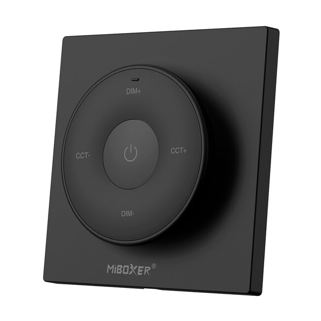 K2 Mini Wandpaneel & Afstandsbediening - Draadloos 2,4GHz - Voor CCT (2700K-6500K) & Enkelkleurige LED Verlichting