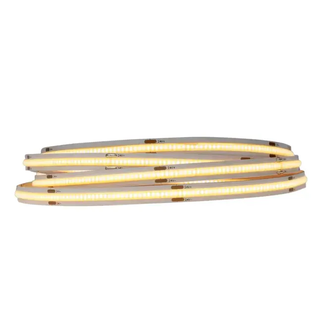 COB Led Strip - 5m - 512 LED's p/m- 24V - 2700k Warm Wit - IP65 stof- en waterdicht