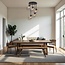 Globe Cluster Design Hanglamp - 5-Lichts - Smoke Glazen - E27 Fittings - Rechthoekige plafondplaat