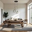 Design Hanglamp Industrieel - 3-Lichts - Zwart met Goud - E27 fittingen - Ronde Plafondplaat
