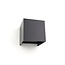 PURPL COB LED wandlamp - 6W - 3000K Warm Wit - Up & Down Light - IP54 - Voor Buiten en Binnen - Kubus - Zwart