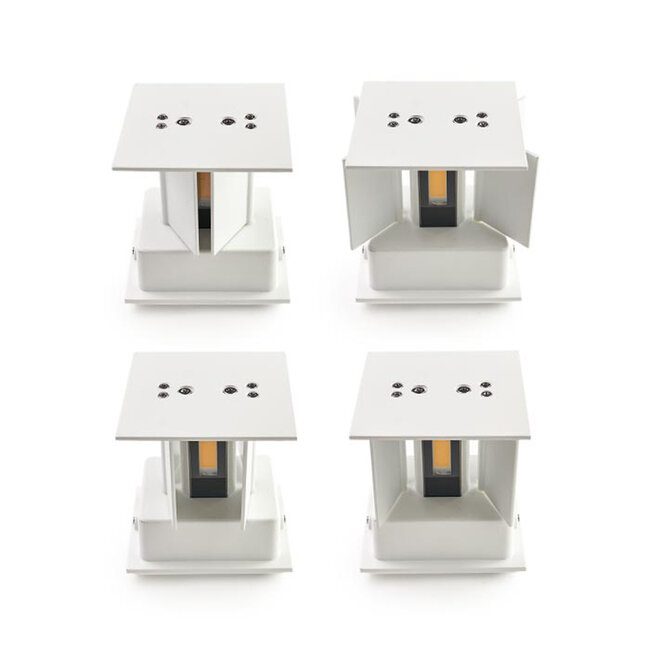 PURPL LED COB Wandlamp Vierkant Wit
