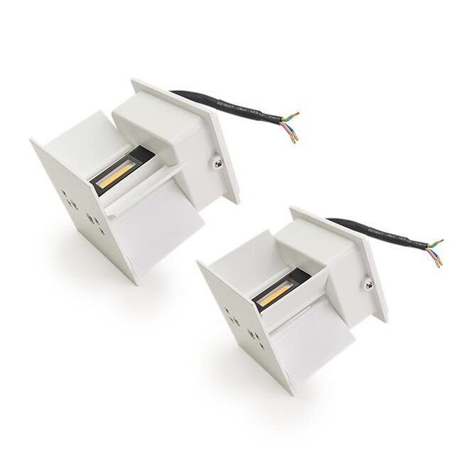 PURPL LED COB Wandlamp Vierkant Wit