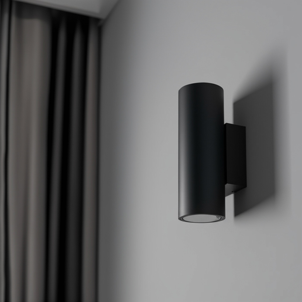 PURPL LED GU10 Dubbele Wandlamp 'Houston' Up & Down Zwart IP20, foto 2 van 6