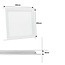 LED Paneel - 30x30 - 6000K Koud wit- 20W - 2000 lm - 100 lm/W - UGR<22 - IP50 - Flikkervrij - Back-lit