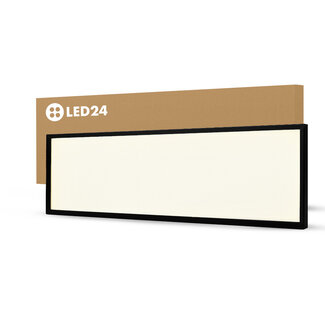 LED24 LED Paneel - 30x120 - 4000K - 40W - 4000 lm - 100 lm/W - UGR<22 - Back-lit - Zwart