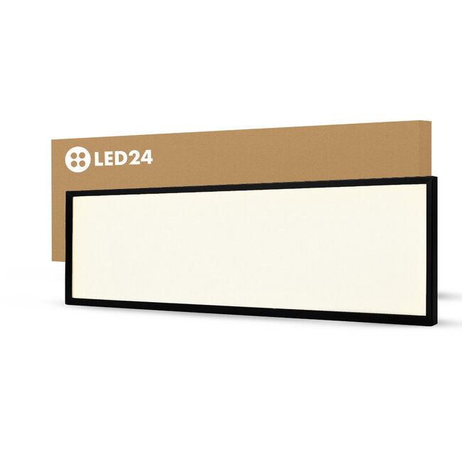 LED Paneel - 30x120 - 4000K Helder wit - 40W - 4000 lm - 100 lm/W - UGR<22 - Flikkervrij - Back-lit - Zwart