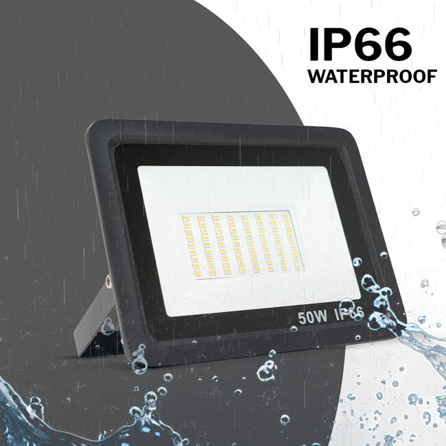 PURPL LED Breedstraler - 50W - 4000K Helder wit - 5500 lm - 120º - IP66 - IK08 - Zwart