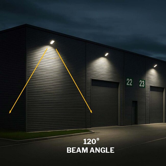 LED Breedstraler - 50W - 4000K Helder wit - 5500 lm - 120º - IP66 - IK08 - Zwart