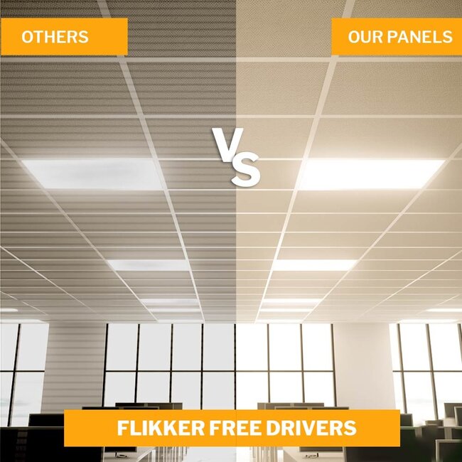 LED Paneel - 30x30 - 3000K Warm Wit - 18W - 1800 lm - 100 lm/W - UGR<22 - Flikkervrij - Edge-lit