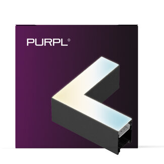 PURPL LED Lineaire connector - L-vorm  - 10W - 3CCT (3000K | 4000K | 5700K) - Dimbaar - Zwart
