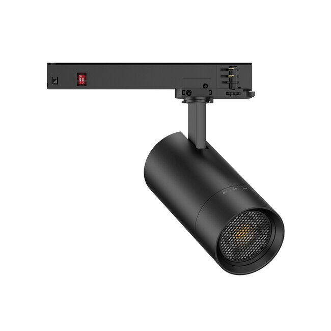 COB LED Railspot - 10W/15/30W - 3CCT (3000K/4000K/5000K) - ø65x147mm - 3-fase - Zwart