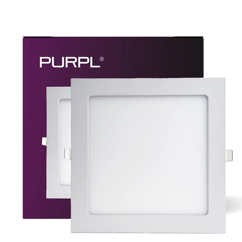 PURPL LED Downlight - 12W - 170x170 mm - 4000K Helder Wit - IP40 - Inbouw - Vierkant
