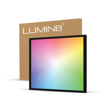 Lumin8 LED Paneel - 62x62 - RGB+CCT - Dimbaar - 36W - 100 lm/W - UGR<22 - IP40 - Back-lit - Zwart