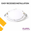 LED Downlight - 12W - ø170 mm - 3000K Warm wit - IP20 - Inbouw - Rond - Wit
