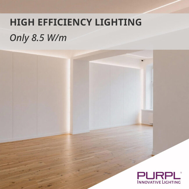 PURPL LED Strip - 50 m - 120 LEDs p/m - 220V - 4000K Helder wit - Dimbaar - IP67
