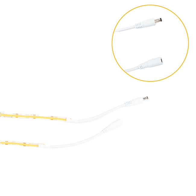 COB Led Strip - 5m - 512 LED's p/m- 24V - 2700k Warm Wit - IP65 stof- en waterdicht