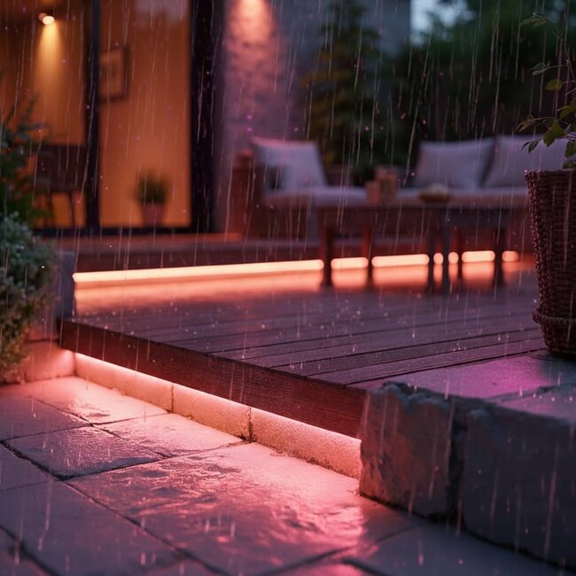 COB Led Strip - 5m - 840 LED's p/m - 24V - RGB+CCT (2700K-6500K) - IP65 stof- en waterdicht