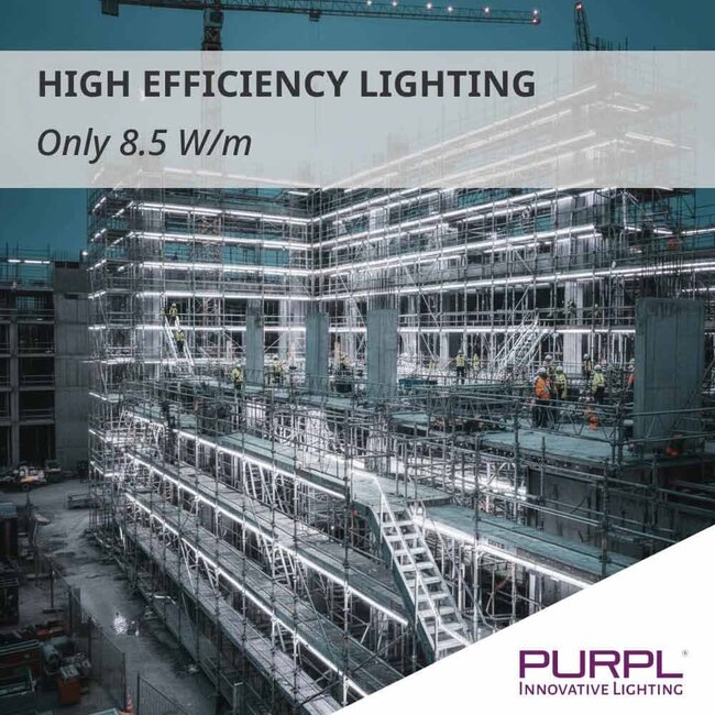 PURPL LED Strip - 50 m - 120 LEDs p/m - 220V - 6000K Koud wit - Dimbaar - IP67