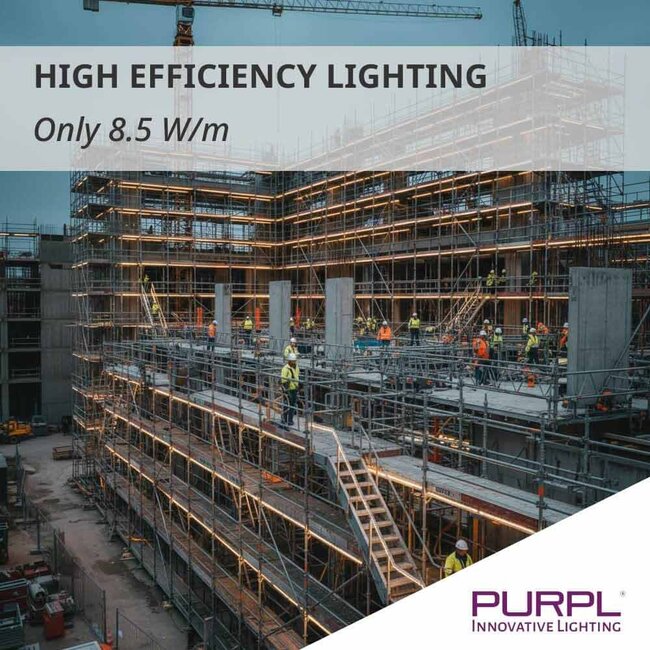 PURPL LED Strip - 50 m - 120 LEDs p/m - 220V - 4000K Helder wit - Dimbaar - IP67