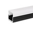LED Strip Profiel Opbouw - 1,5 m - 20x20 mm - Zwart aluminium - Opaal afdekkap - IP20 - Incl. montagemateriaal