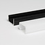 LED Strip Profiel Opbouw - 1,5 m - 20x20 mm - Zwart aluminium - Opaal afdekkap - IP20 - Incl. montagemateriaal