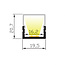 LED Strip Profiel Opbouw - 1,5 m - 20x20 mm - Zwart aluminium - Opaal afdekkap - IP20 - Incl. montagemateriaal
