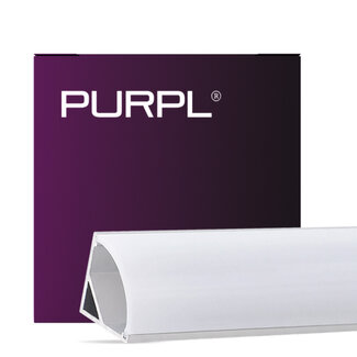 PURPL LED Strip Profiel Hoek - 30×30 mm - 1,5 m - Aluminium - Opale diffuser - IP20 - Incl. beugels en eindkappen