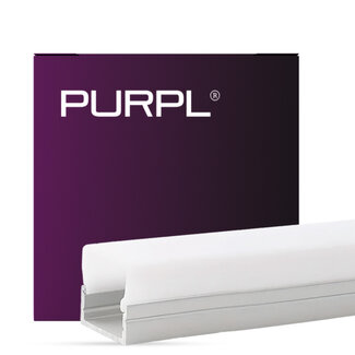 PURPL LED Strip Profiel Opbouw - 1,5 m - 20x20 mm - Aluminium - Incl. montagemateriaal