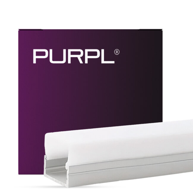 LED Strip Profiel Opbouw - 1,5 m - 20x20 mm - Aluminium - Opaal afdekkap - IP20 - Incl. montagemateriaal