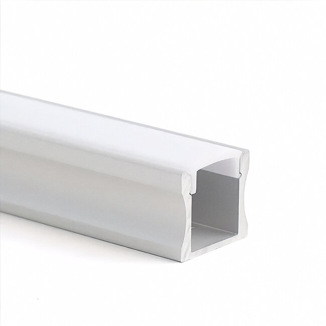 PURPL LED Strip Profiel Opbouw - 1,5 m - 17,5x15 mm - Aluminium - Opaal afdekkap - IP20 - Incl. montagemateriaal