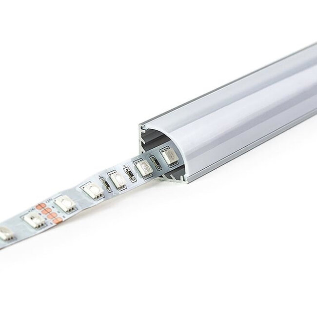 PURPL LED Strip Profiel Hoek - 1,5 m - 20×20 mm - Aluminium - Opale diffuser - IP20 - Incl. Incl. montagemateriaal