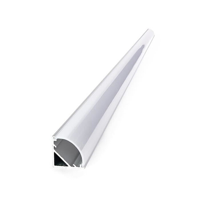 PURPL LED Strip Profiel Hoek - 1,5 m - 20×20 mm - Aluminium - Opale diffuser - IP20 - Incl. Incl. montagemateriaal