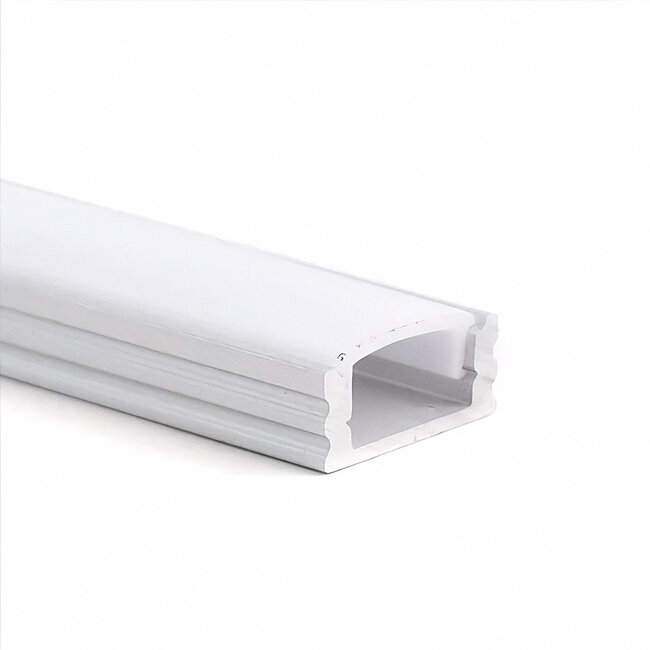 PURPL LED Strip Profiel Opbouw - 1,5 m - 17,5x7 mm - Aluminium - Opaal afdekkap - IP20 - Incl. montagemateriaal