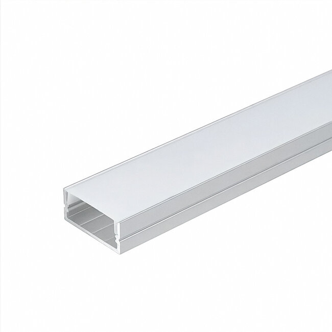 PURPL LED Strip Profiel Opbouw - 1,5 m - 23x10 mm - Aluminium - Opaal afdekkap - IP20 - Incl. montagemateriaal