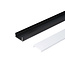LED Strip Profiel Opbouw - 1,5 m - 23x10 mm - Zwart Aluminium - Opaal afdekkap - IP20 - Incl. montagemateriaal