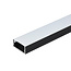 LED Strip Profiel Opbouw - 1,5 m - 23x10 mm - Zwart Aluminium - Opaal afdekkap - IP20 - Incl. montagemateriaal