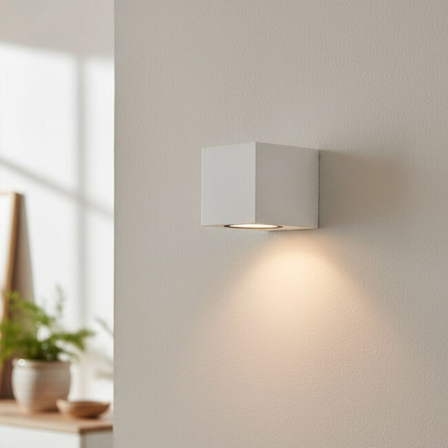 PURPL LED Wandspot Armatuur GU10 | IP44 | Vierkant | Wit