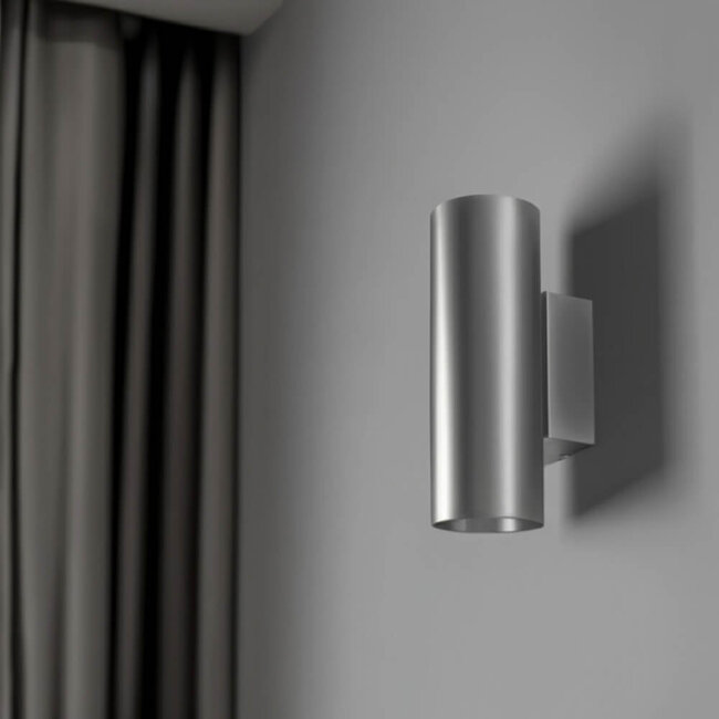 PURPL LED GU10 Up & Down Wandlamp Rond Zilver