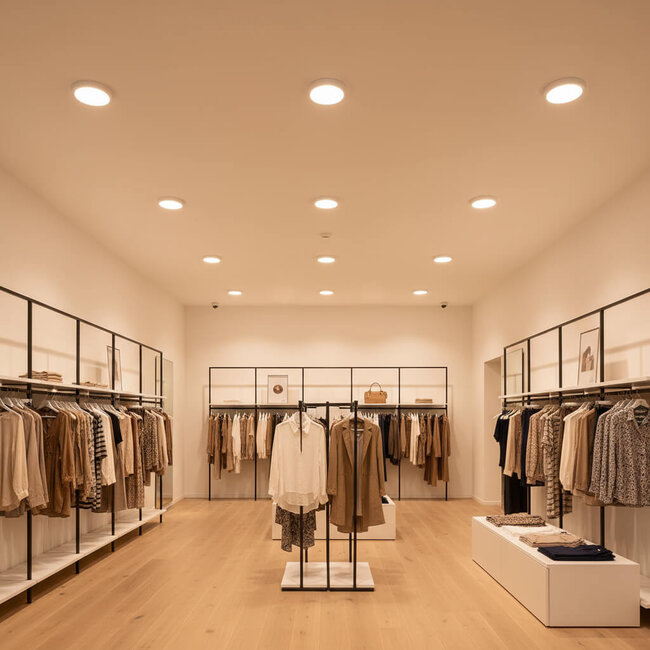 LED Downlight - 12W - ø250 mm - 3CT (3000K/4000K/5700K) - IP54 - Opbouw - Rond - Wit