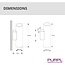 PURPL LED GU10 Up & Down Wandlamp Rond Zilver