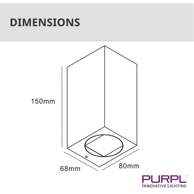 PURPL PURPL LED Dubbele GU10 wandspot armatuur IP44 Wit