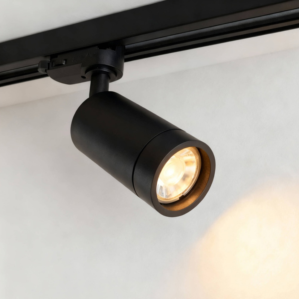 PURPL LED Rail spot Armatuur - GU10 - Ø54x100mm - 3-Fase - Denver - Zwart