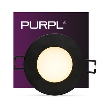PURPL LED Downlight - 3W - ø85 mm - 3000K Warm Wit - IP40 - Inbouw - Rond - Zwart