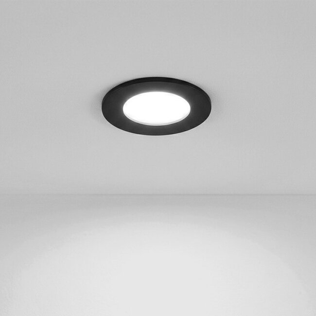 PURPL LED Downlight - 3W - ø85 mm - 4000K Helder Wit - IP40 - Inbouw - Zwart